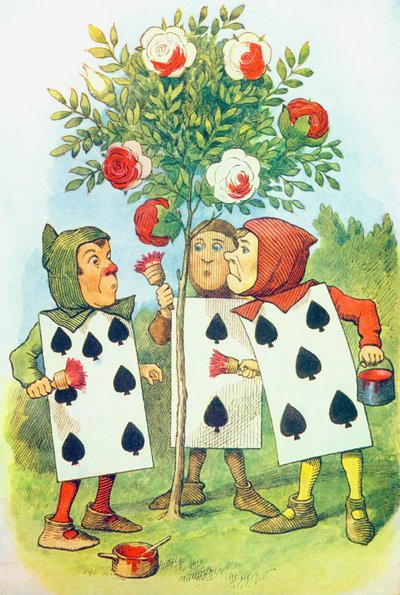The Playing Cards Painting the Rose Bush, illustration from 